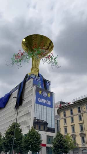 Giant Trophy Unveiled in fake-out-of-home ad of Inter