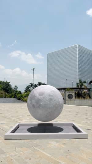 Floating Moon in Taipei in a fake-out-of-home ad of Punto Blanco 