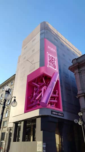 Piazza del Duomo Turns Pink in a fake-out-of-home ad of Pupa Milano