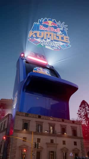 Giant Arcade Emerges from Palazzo Brancaccio in a fake-out-of-home ad of Red Bull 