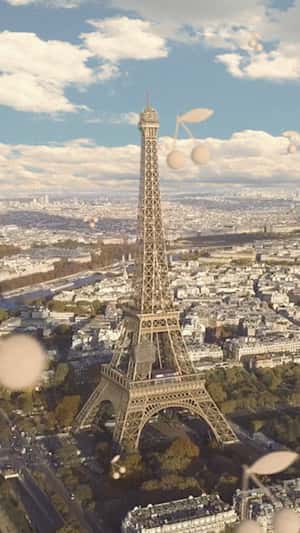 Building and Eiffel Tower Transform in a fake-out-of-home ad of Bonpoint