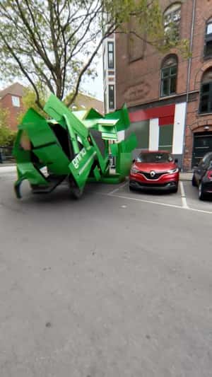 Delivery Van Transforms into a Locker in a fake-out-of-home ad of Bring