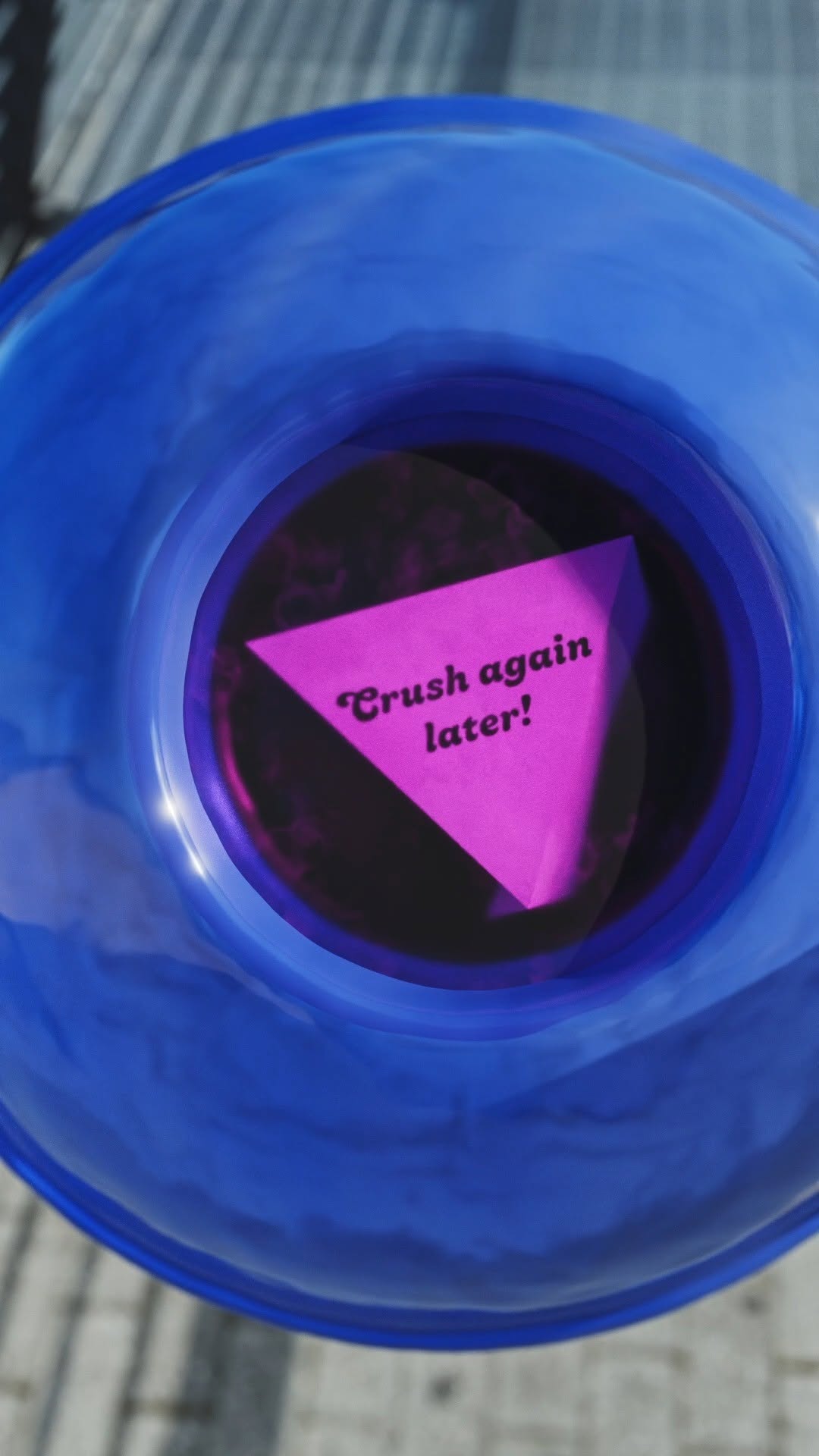 Lollipop Crystal Ball in a fake-out-of-home ad of Candy Crush