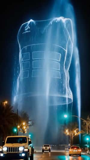 Fountain Forms Giant Vest in a fake-out-of-home ad of Mihyar