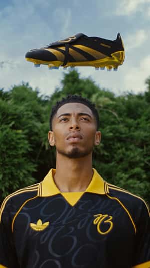 Floating Football Shoe in fake-out-of-home ad of Adidas