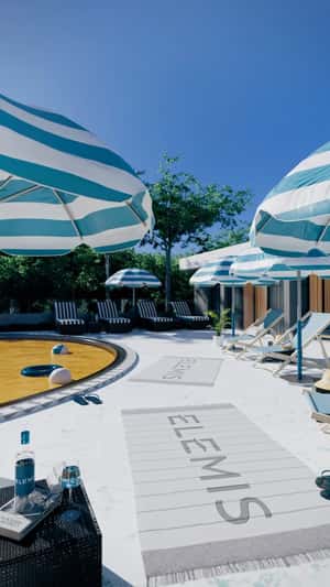 Giant Cleansing Balm as Swimming Pool in a fake-out-of-home ad of Elemis