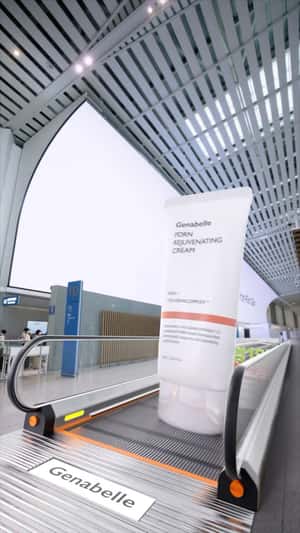 Products on Digital Display Come to Life in a fake-out-of-home ad of Genabelle