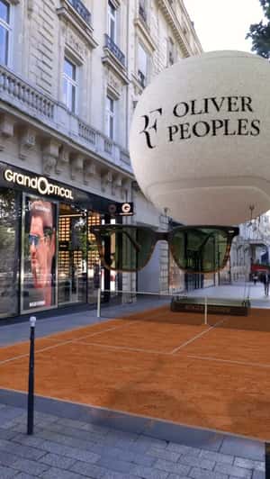 Giant Tennis Balls Carry Giant Glasses in a fake-out-of-home of GrandOptical