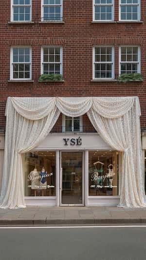 Curtains Unveil New Store in a fake-out-of-home ad of Ysé 
