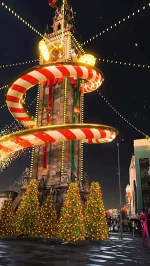 Visit Belfast Albert Memorial Clock Spectacle in a fake-out-of-home ad of Visit Belfast