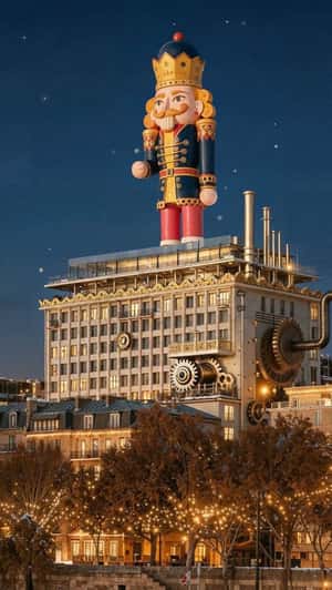 Toy Box and Nutcracker Installation in a fake-out-of-home ad of SO/Paris 