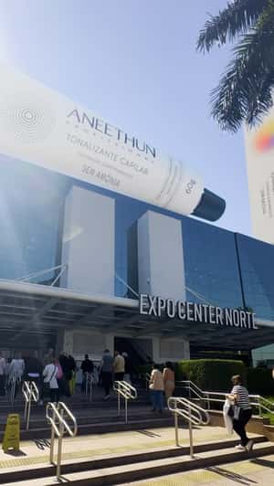 Giant Tube Atop Expo Center Norte in a fake-out-of-home ad of Aneethun 