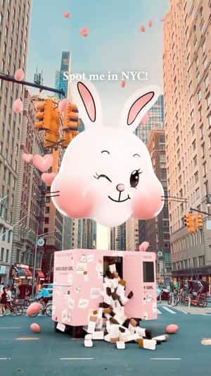 Products Spill in NYC in a fake-out-of-home ad of Beauty of Joseon