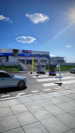 Giant Tools Cross Street in a a fake-out-of-home ad of Bricoceram 