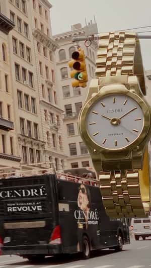 Watch Hangs Over Traffic Light in fake-out-of-home ad of Cendré