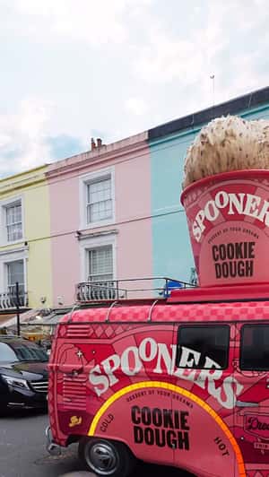 Truck Melts into Cookie Dough in a fake-out-of-home ad of Spooners