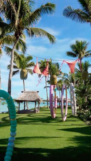 Giant Bracelets and Bikinis in fake-out-of-home ad of Kulani Kinis