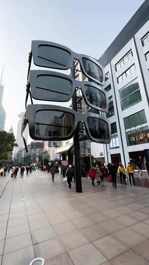 Giant Double B Sunglasses fake out of home ad of BOSS