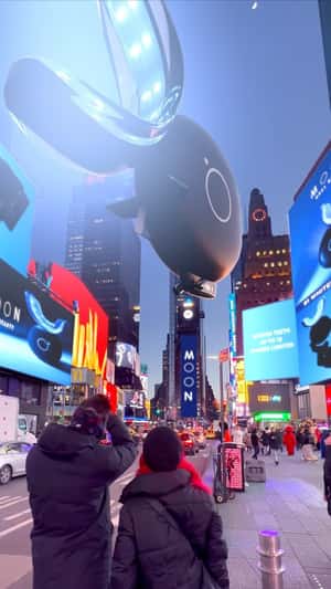 Teeth Whitening Flying in fake-out-of-home ad of MOON