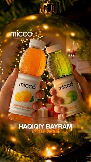 Giant Bottles Form Christmas Tree in a fake-out-of-home ad of Micco 