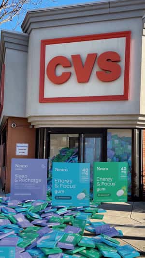 Oversized Gum Packages Spill in a fake-out-of-home ad of Neuro