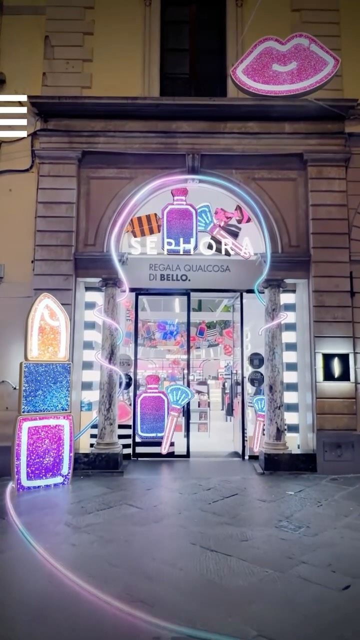 Glowing Wire Travels Through Italy in a fake-out-of-home ad of Sephora 