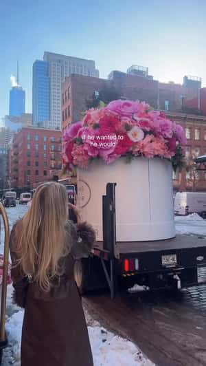 Giant Canister Travels Through NYC in a fake-out-of-home ad of Venus et Fleur