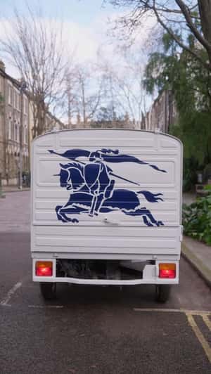 Delivery Truck Full of Flowers in a fake-out-of-home ad of Burberry