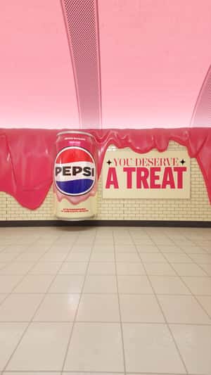 Giant Hand Grabs Pink Can in Tunnel in a fake-out-of-home ad of Pepsi