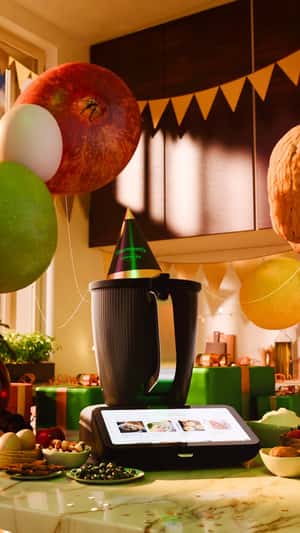 "TM7" Birthday Celebration in a fake-out-of-home ad of Thermomix
