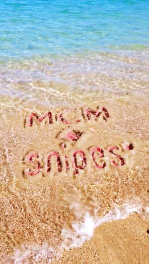 Waves Reveal Message on Shore in a fake-out-of-home ad of Snipes