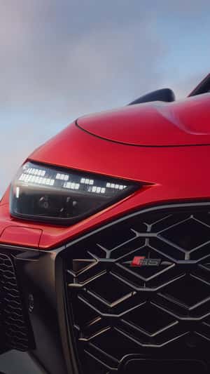 Red Rhombus Escaping Into Real Space in a fake-out-of-home ad of Audi