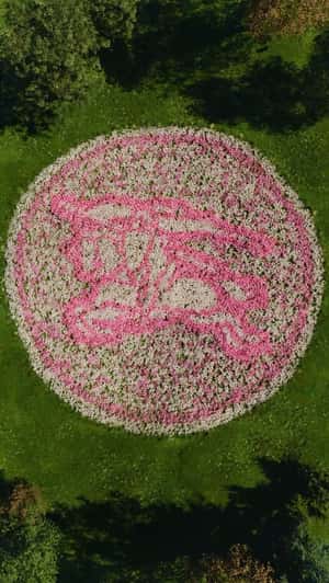 Flowers Form Logo in a fake-out-of-home ad of Burberry Beauty