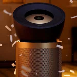 Box Opens to Reveal Air Purifier in a fake-out-of-home ad of Dyson