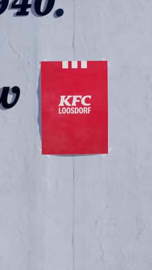 Flipping Poster Announces Store Opening in a fake-out-of-home ad of KFC
