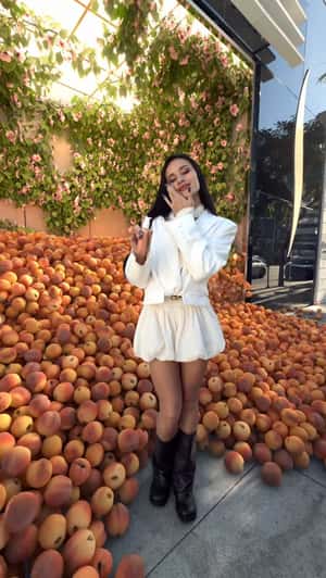 Peach Avalanche at Sephora in a fake-out-of-home ad of Olehenriksen