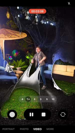 Screen Peeled to Reveal True Colors in a fake-out-of-home ad of Samsung