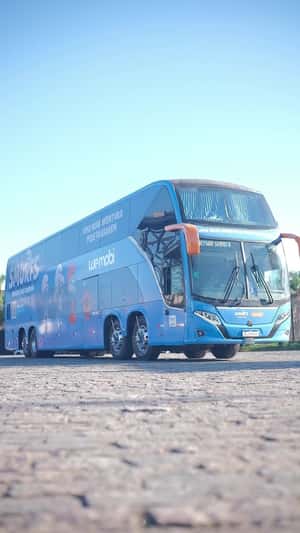 Smurfs Take Over Wemobi Bus in a fake-out-of-home ad of Paramount