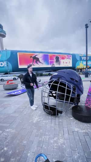 Giant Paralympic Gear Scattered in Liverpool in a fake-out-of-home ad of Tobes