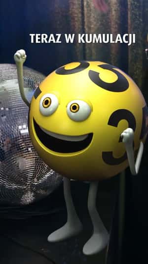 Giant Number Ball Dancing to the Beat in a fake-out-of-home ad of Lotto