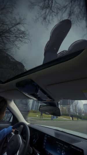 Giant Shoes on Tianfu Twin Towers in a fake-out-of-home ad of Nike Sportswear