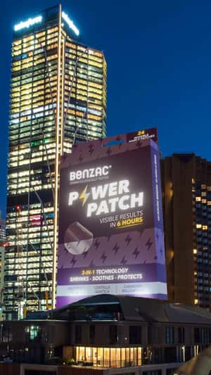 Giant Package Lands in Sydney in a fake-out-of-home ad of Benzac