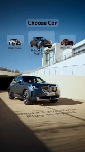 X3 Interactive UI Transforms Car in a fake-out-of-home ad of BMW