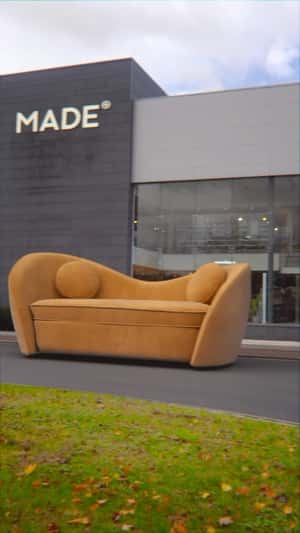 Brown Sofa Takes a Ride in fake-out-of-home ad of Made