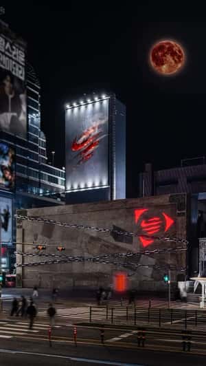 Claw Marks on Installation Emit Smoke in a fake-out-of-home ad of Nike Football
