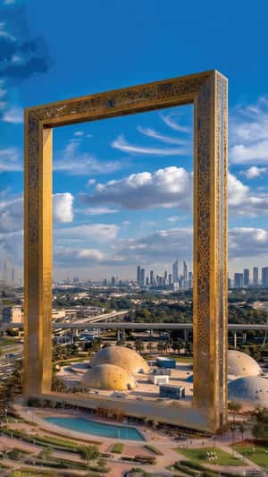 Floating Silver Arabic Calligraphy in a fake-out-of-home ad of BrandDubai