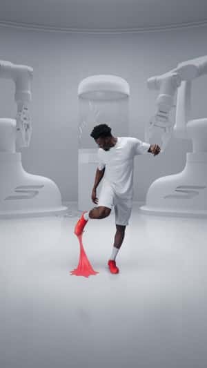 Mohammed Kudus Steps on Slime in a fake-out-of-home ad of Skechers Football