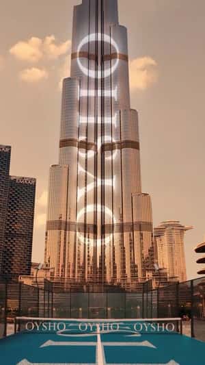 Floating Premier Padel Sign in a fake-out-of-home ad of Oysho Community