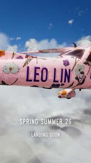 Floral Aircraft Lands on Petal Runway in a fake-out-of-home ad of Leo Lin
