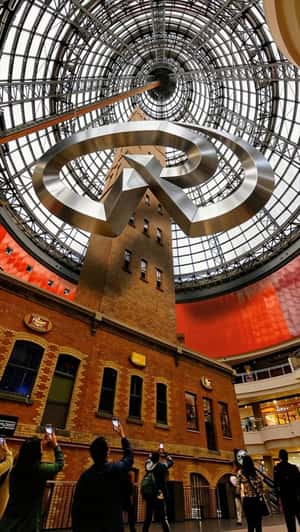 Giant Logo Revealed at Melbourne Central in a fake-out-of-home ad of Realism
